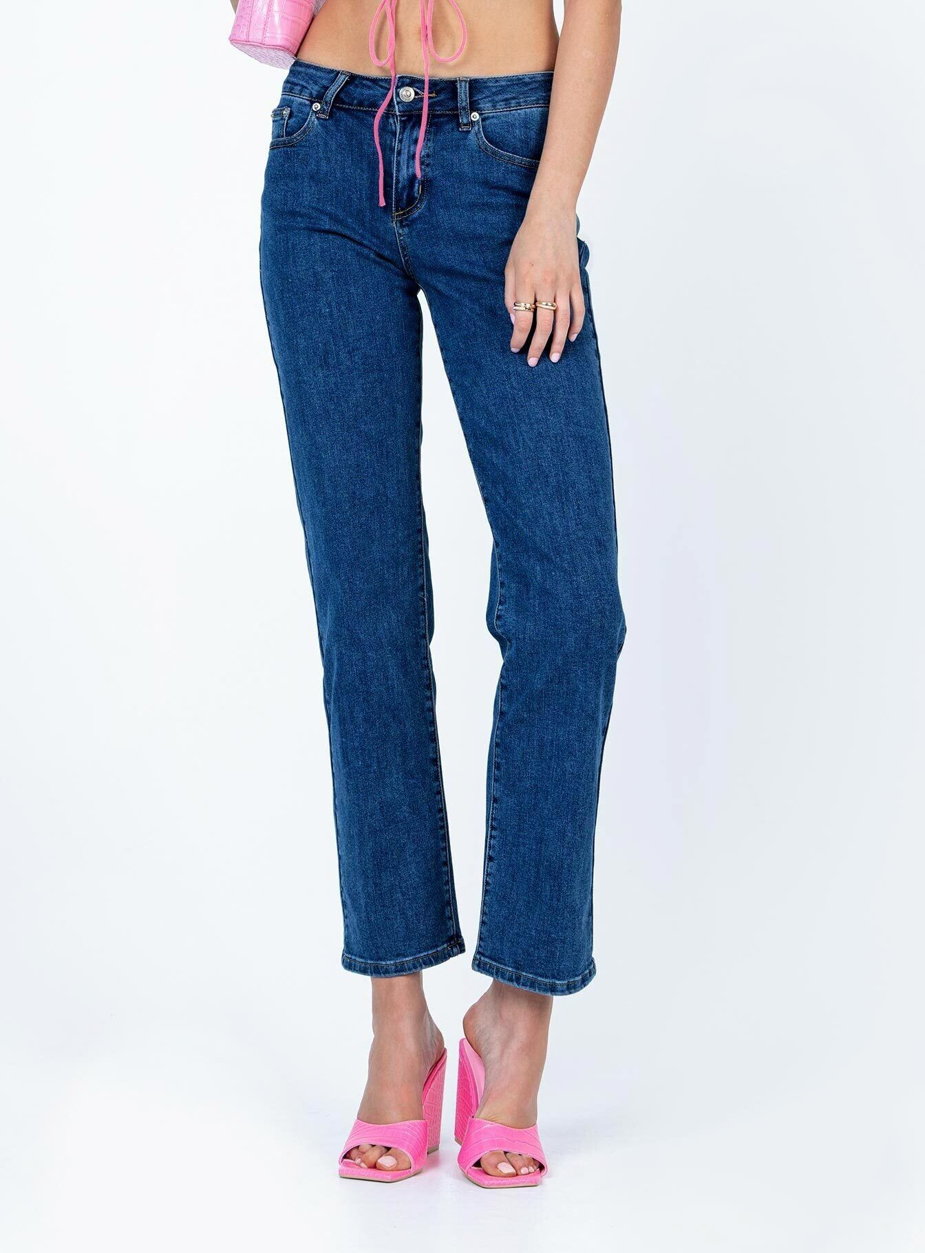 Rhye Low Rise Jeans Mid Wash Denim sold by Princess Polly product image thumbnail 2