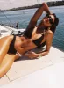 Stellie High Cut Bikini Bottom Black sold by Princess Polly