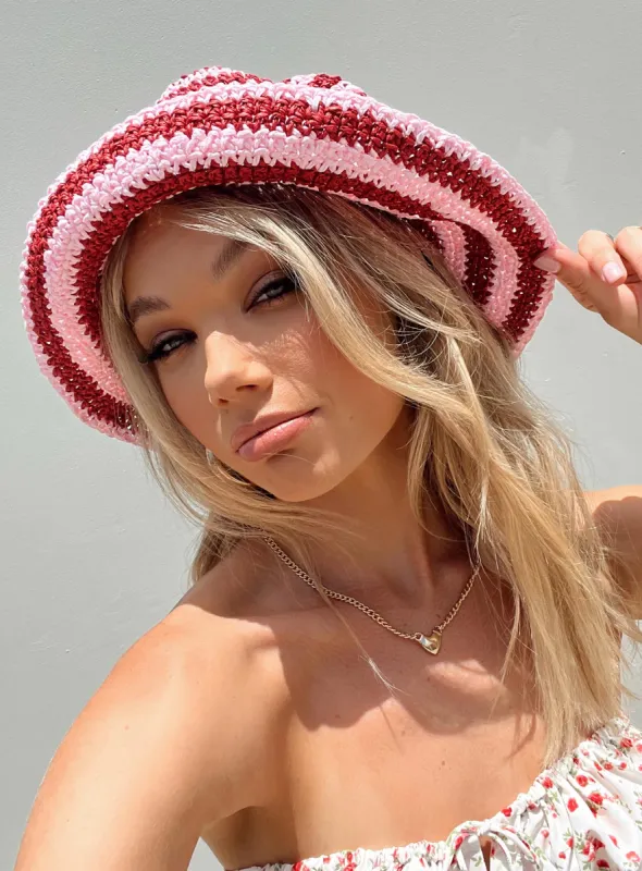 Janea Bucket Hat Red sold by Princess Polly
