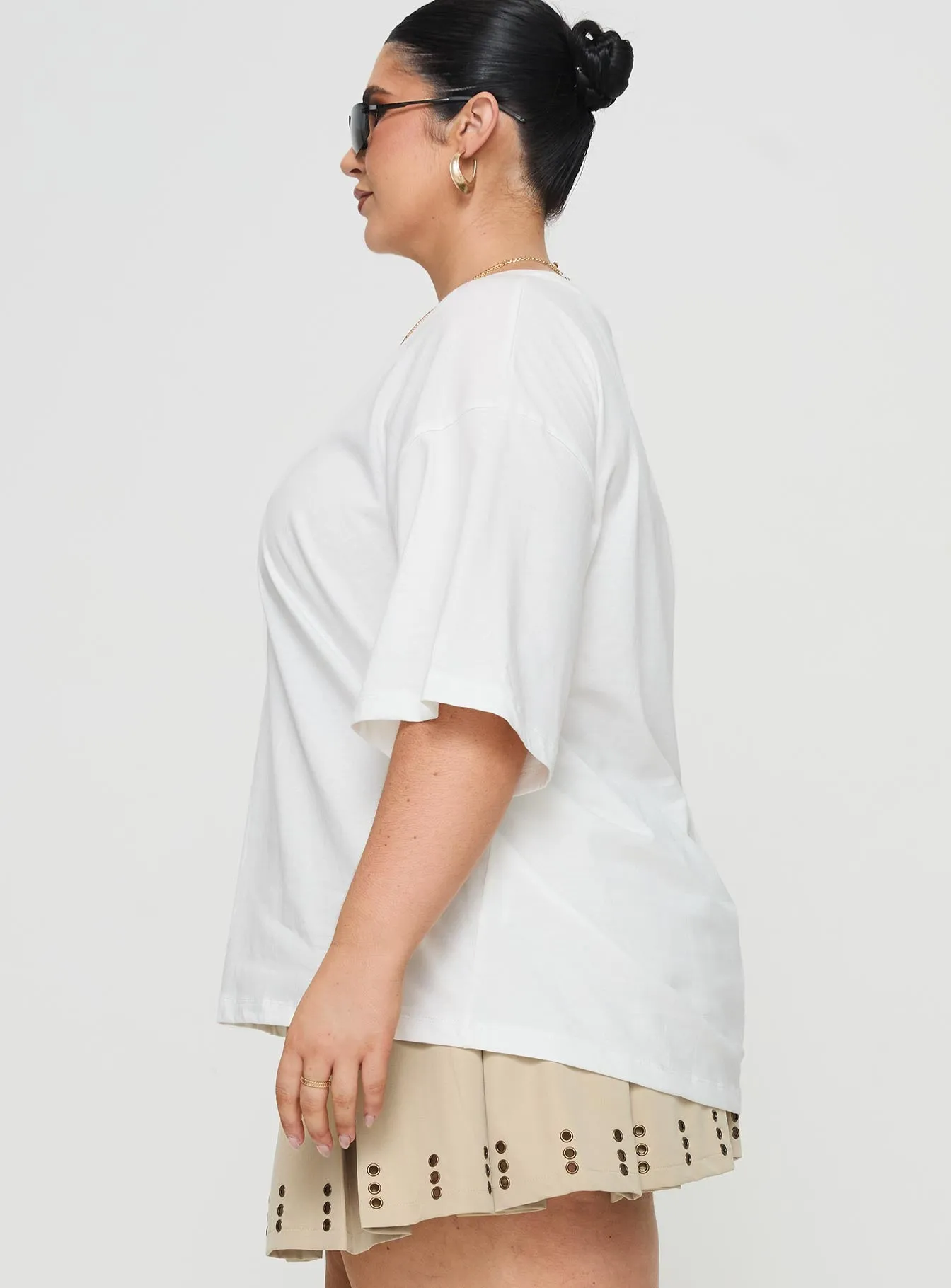 Jamason Tee White Curve sold by Princess Polly product image thumbnail 4