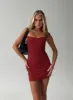 Serafina Mini Dress Red sold by Princess Polly