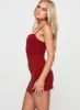 Serafina Mini Dress Red sold by Princess Polly