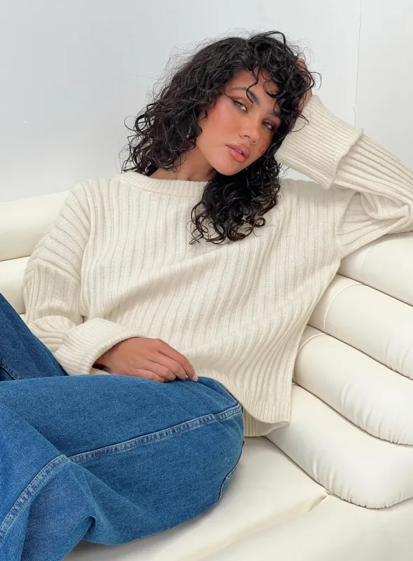 Chrishelle Sweater Cream sold by Princess Polly