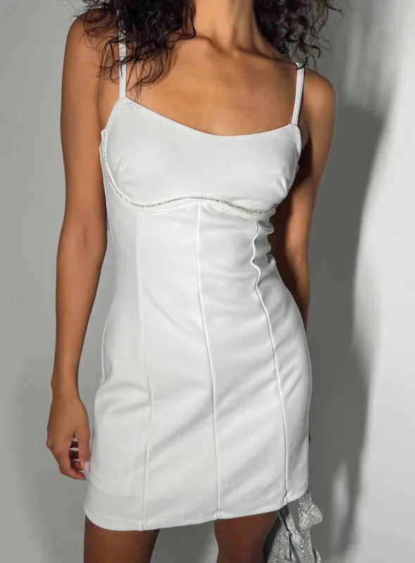 Lunara Mini Dress White sold by Princess Polly