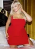 Bombshell Mini Dress Red Curve sold by Princess Polly