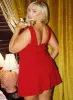 Bombshell Mini Dress Red Curve sold by Princess Polly