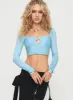 Killian Long Sleeve Top Blue sold by Princess Polly