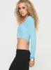Killian Long Sleeve Top Blue sold by Princess Polly