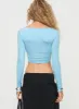 Killian Long Sleeve Top Blue sold by Princess Polly