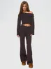 Sina Off The Shoulder Top Chocolate Tall sold by Princess Polly