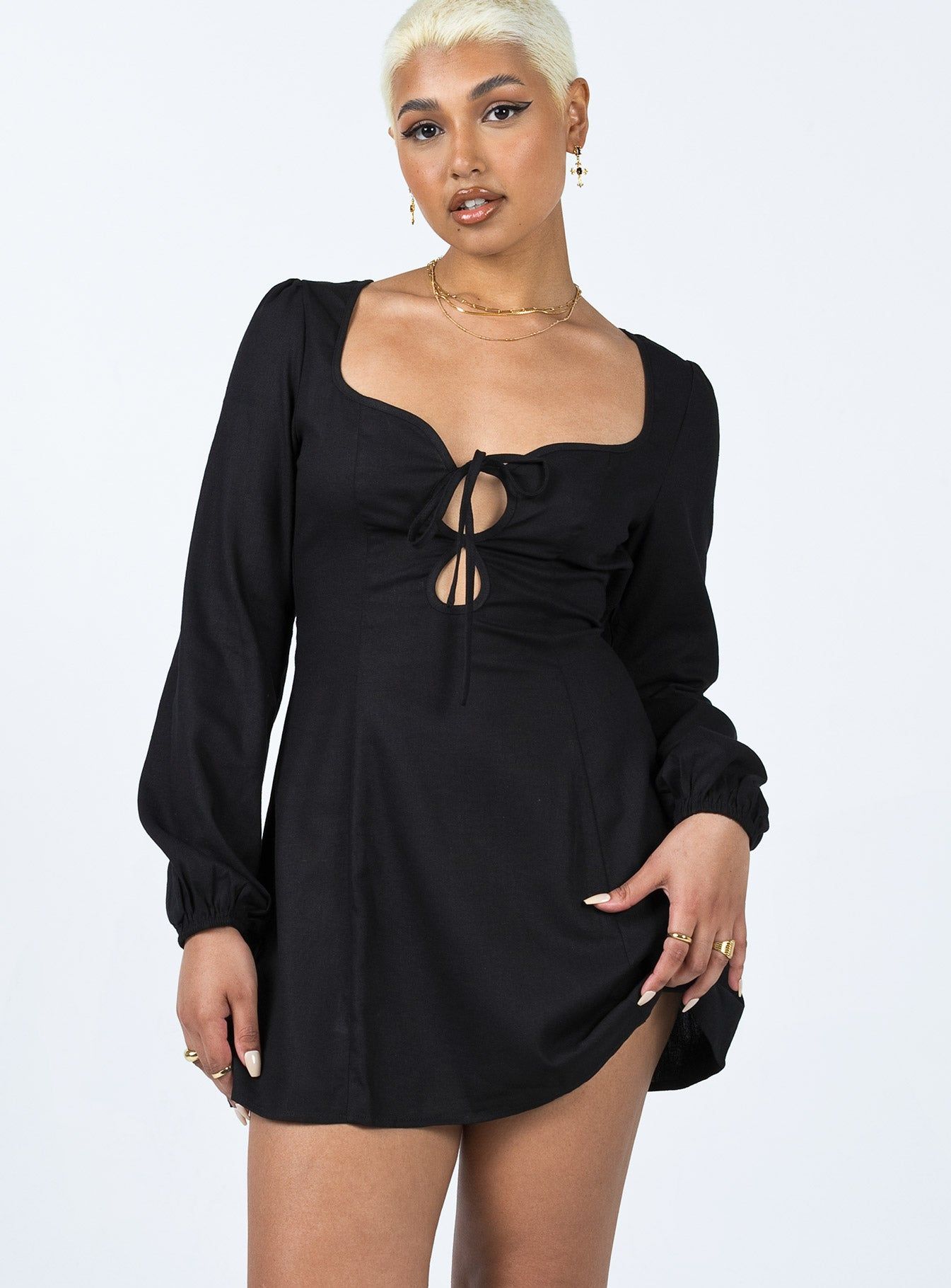 Arabela Mini Dress Black sold by Princess Polly product image thumbnail 2