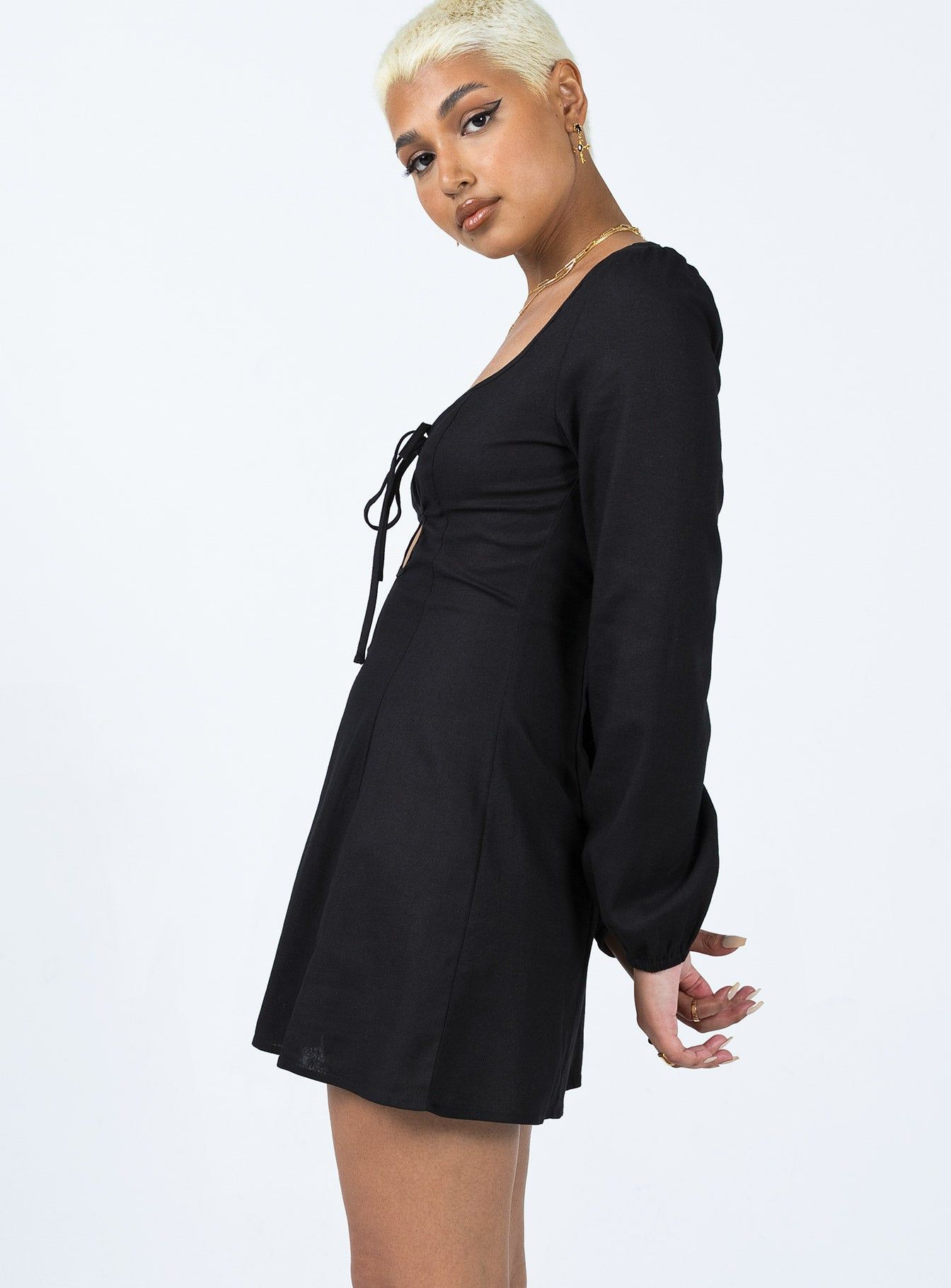 Arabela Mini Dress Black sold by Princess Polly product image thumbnail 4
