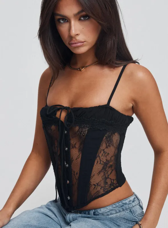 Sambo Corset Top Black sold by Princess Polly