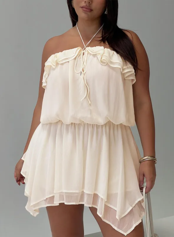 Soul Survivor Playsuit Cream Curve sold by Princess Polly