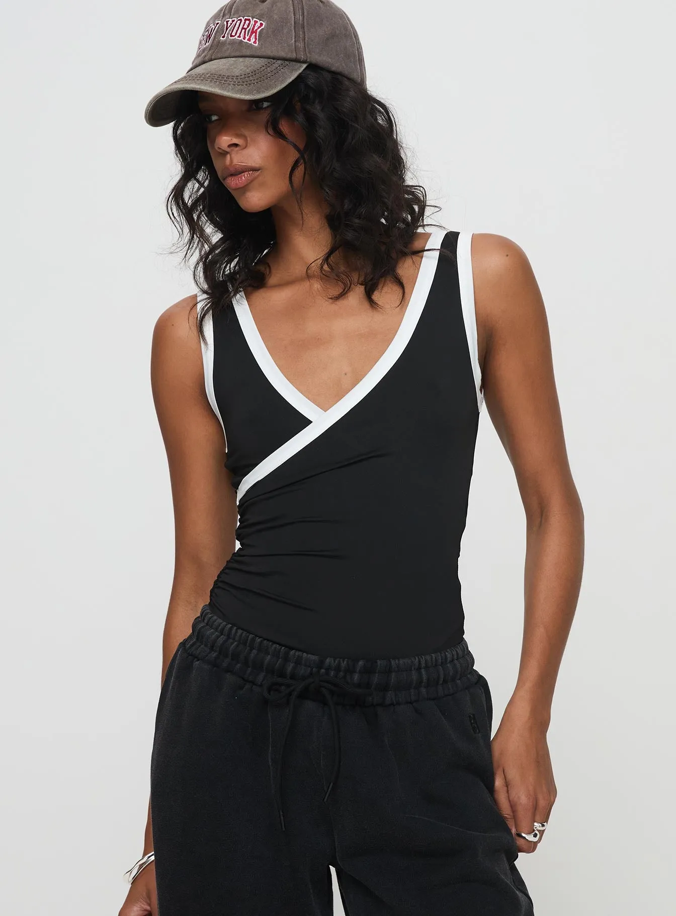 Fiorah Bodysuit Black / White sold by Princess Polly product image thumbnail 2