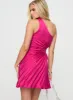 Celestina One Shoulder Mini Dress Pink sold by Princess Polly