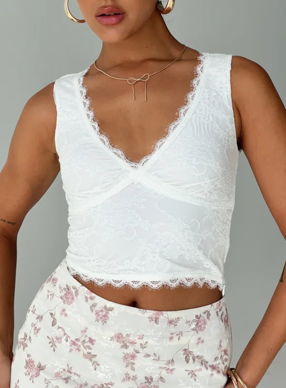 Naver Top White sold by Princess Polly