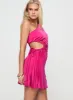 Celestina One Shoulder Mini Dress Pink sold by Princess Polly