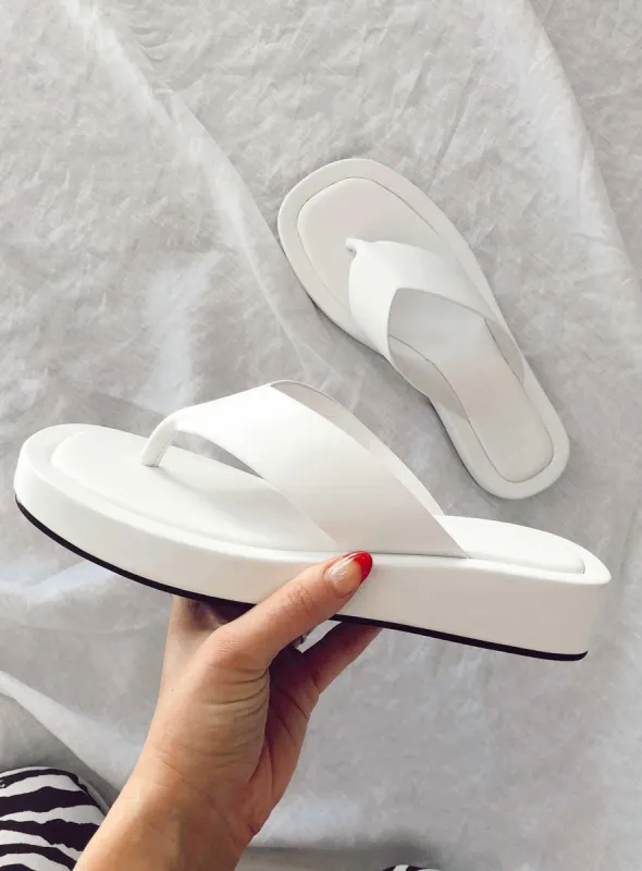 Tampa Sandals White sold by Princess Polly