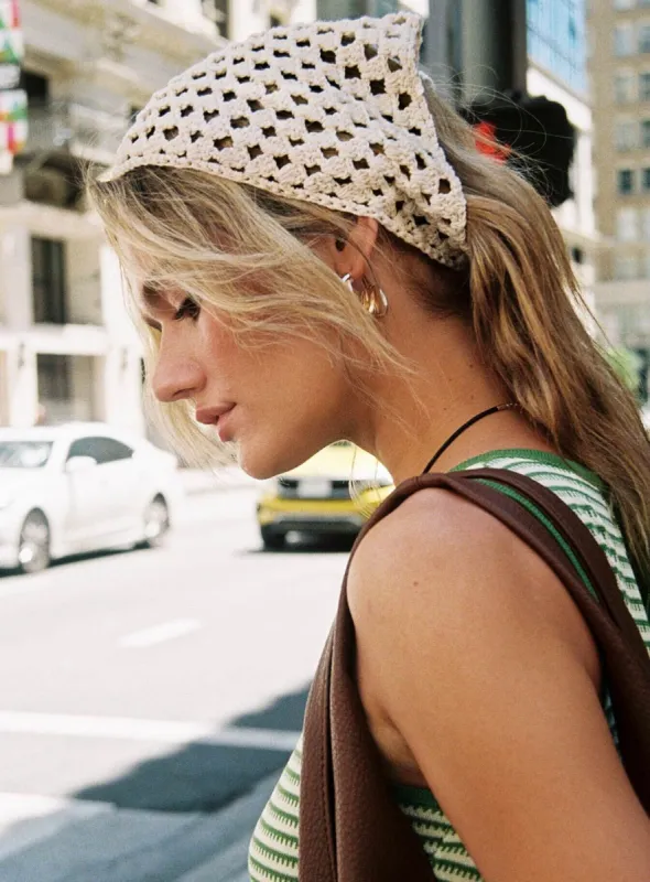 Purley Crochet Hair Scarf White sold by Princess Polly