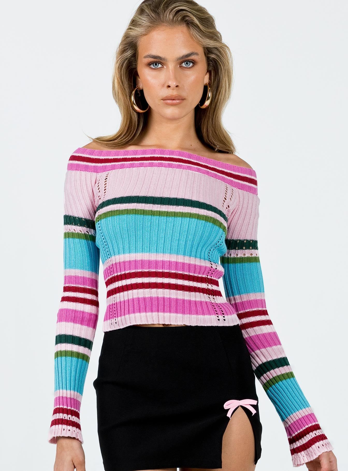 Dinetti Off Shoulder Top Multi sold by Princess Polly product image thumbnail 2