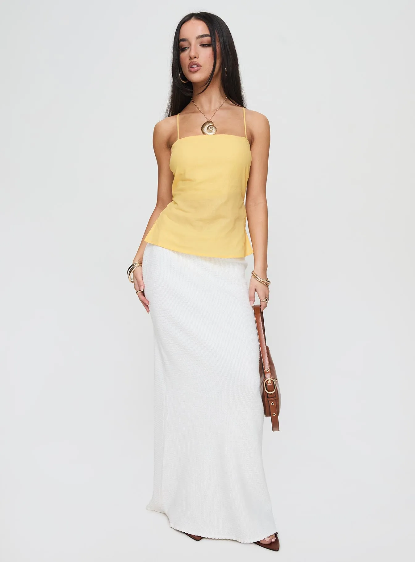 Sleepless Nights Top Yellow sold by Princess Polly product image thumbnail 2