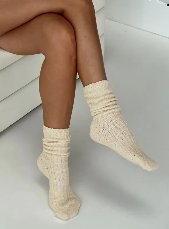 Pinto Socks Beige sold by Princess Polly