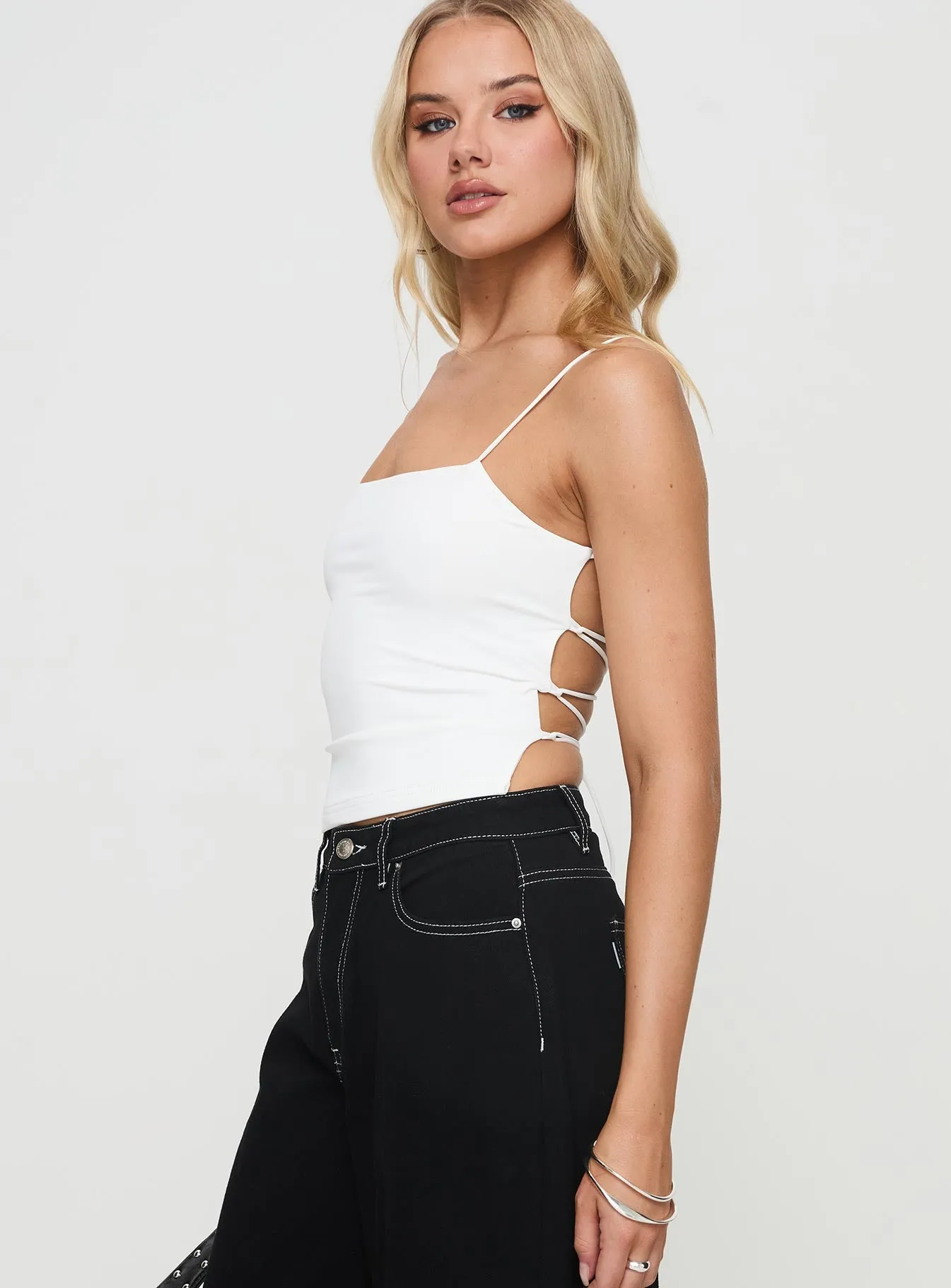 Elissa Top White sold by Princess Polly product image thumbnail 4