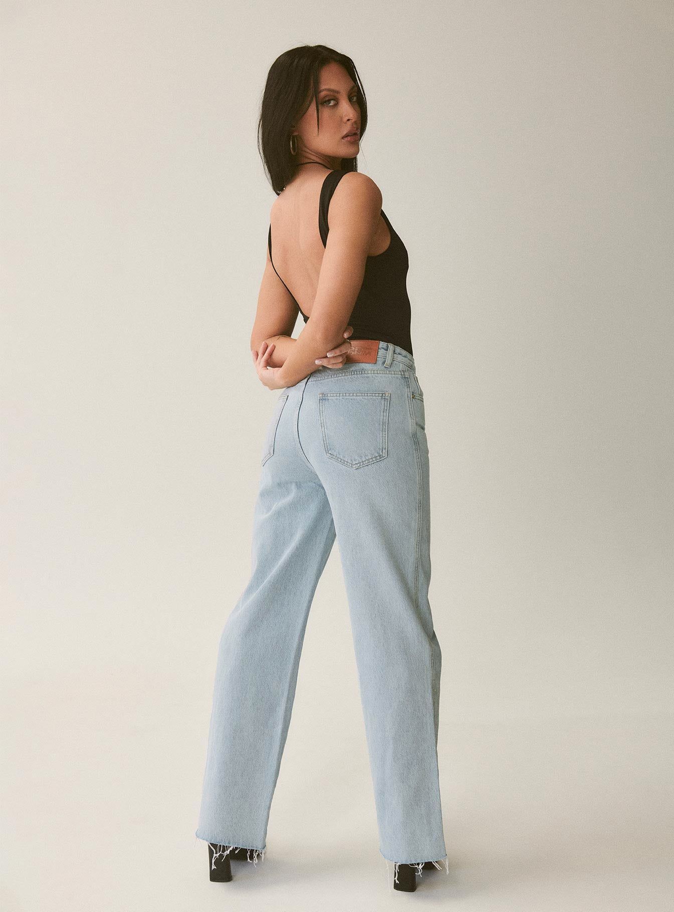 Arlington Straight Leg Denim Jeans Light Wash sold by Princess Polly product image thumbnail 2