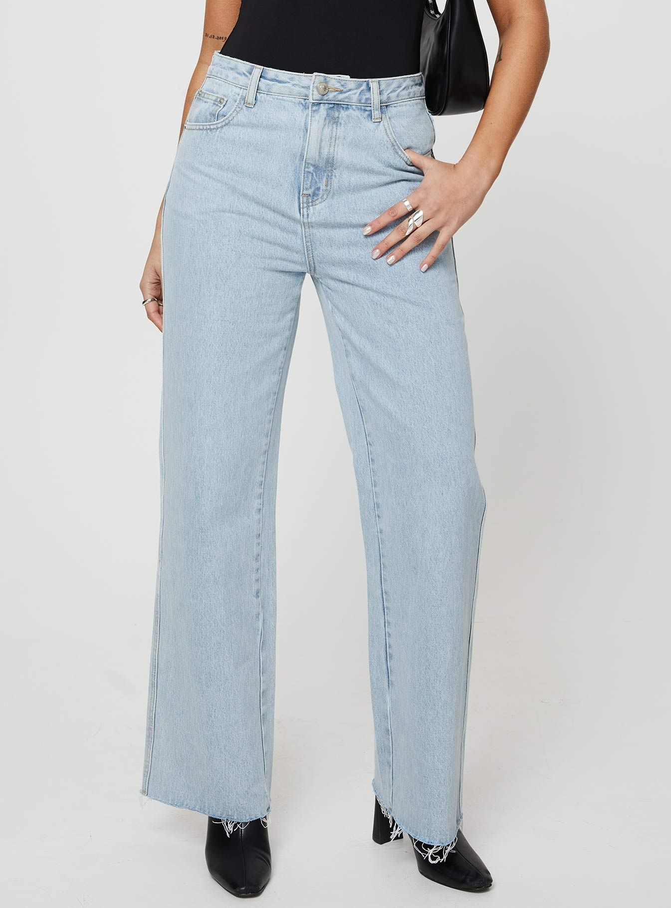 Arlington Straight Leg Denim Jeans Light Wash sold by Princess Polly product image thumbnail 3