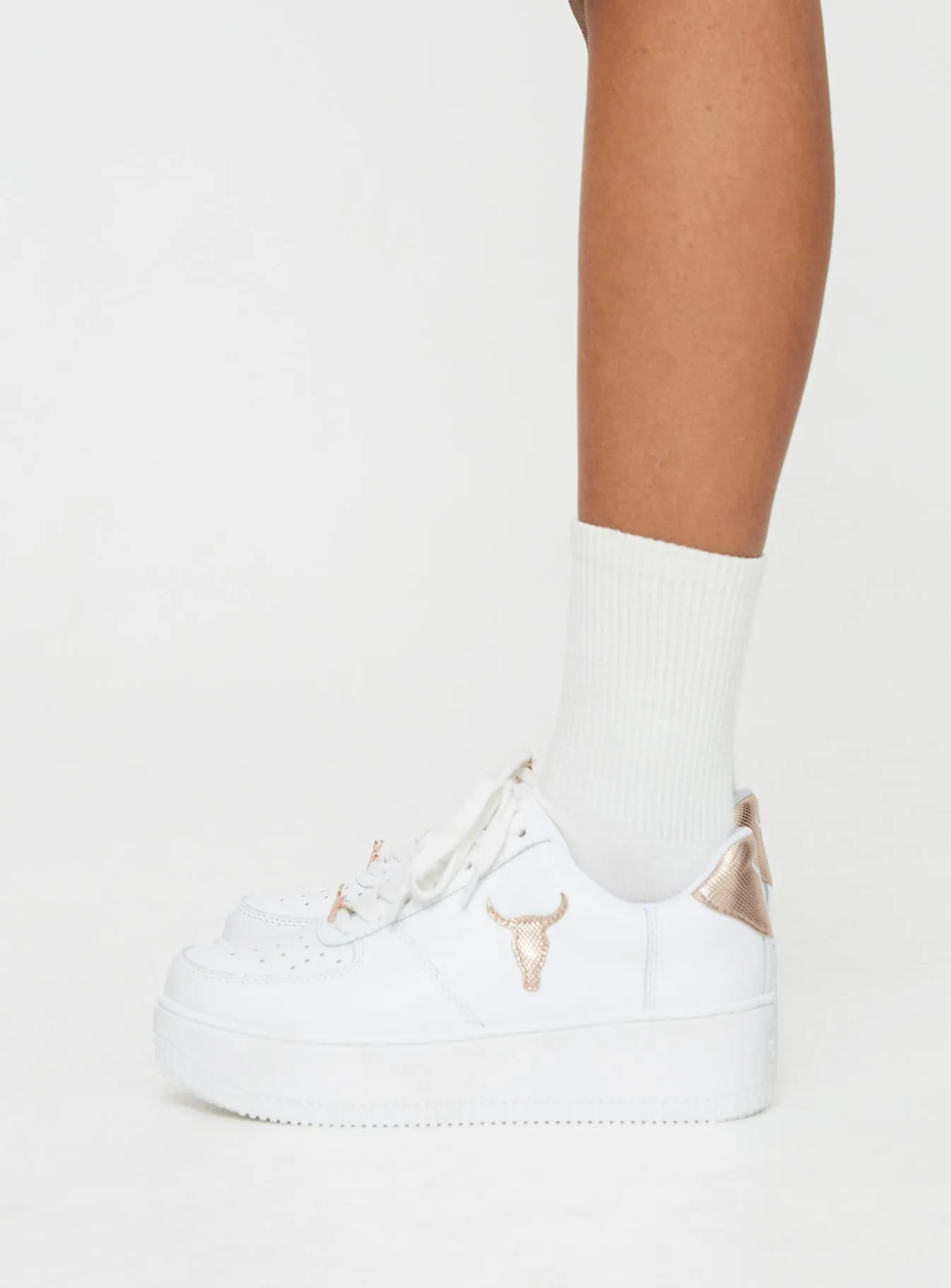 Windsor Smith Recharge Sneakers White / Rose Gold Reptile sold by Princess Polly product image thumbnail 3