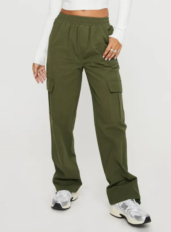 Sessions Cargo Pants Olive sold by Princess Polly