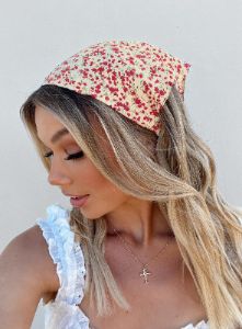 Suzy Floral Head Scarf Pink sold by Princess Polly