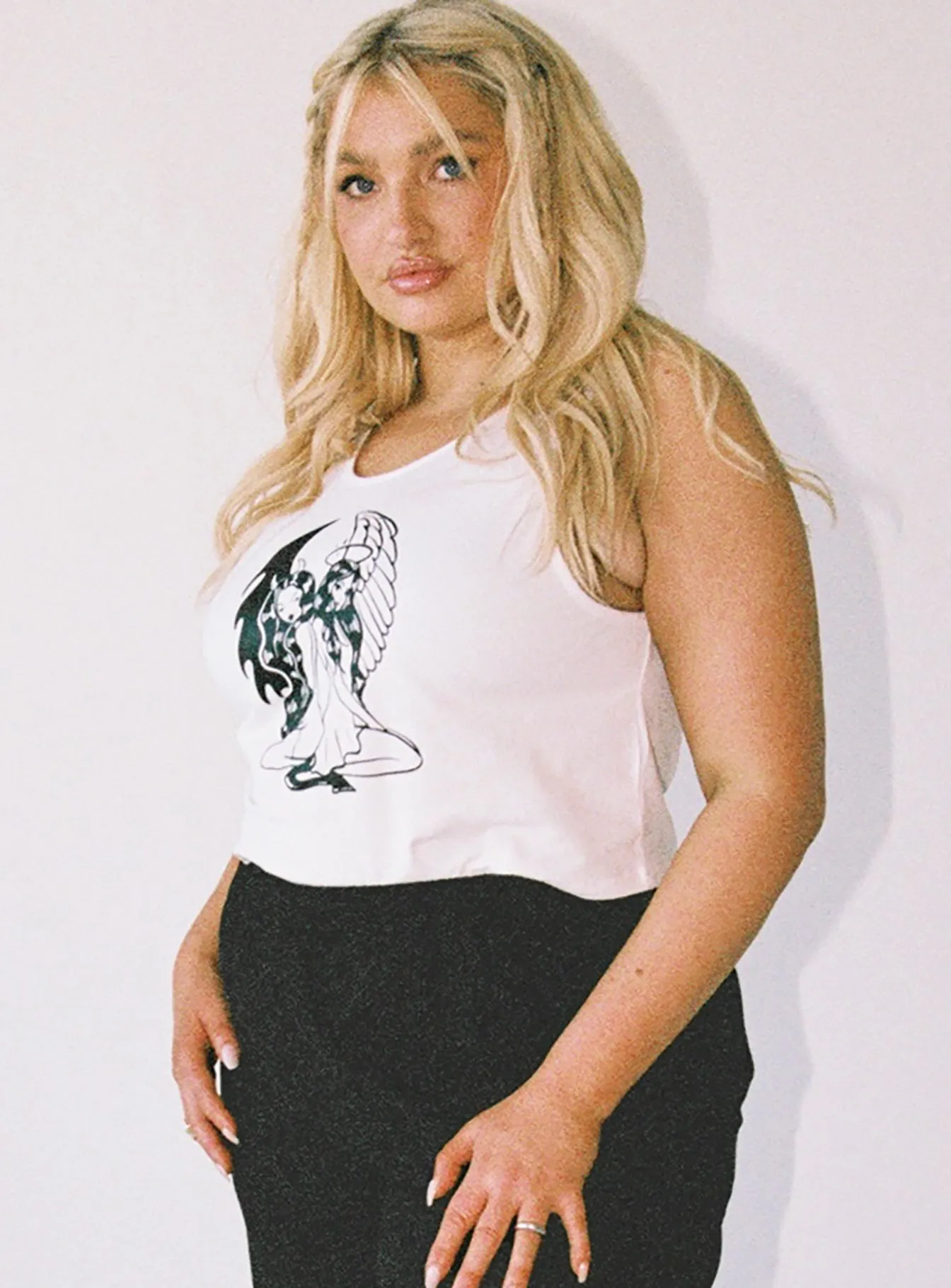 Blizzard Tank Top White Curve sold by Princess Polly product image thumbnail 2