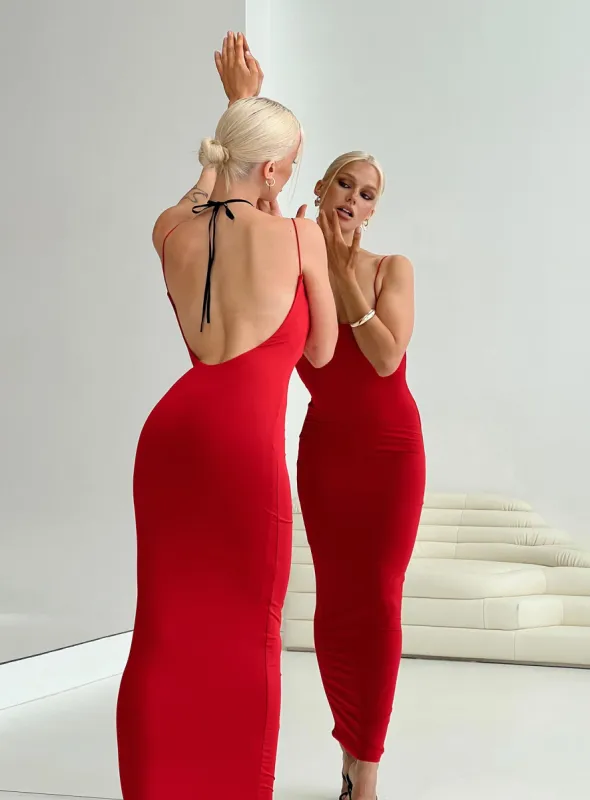 Taree Maxi Dress Red sold by Princess Polly