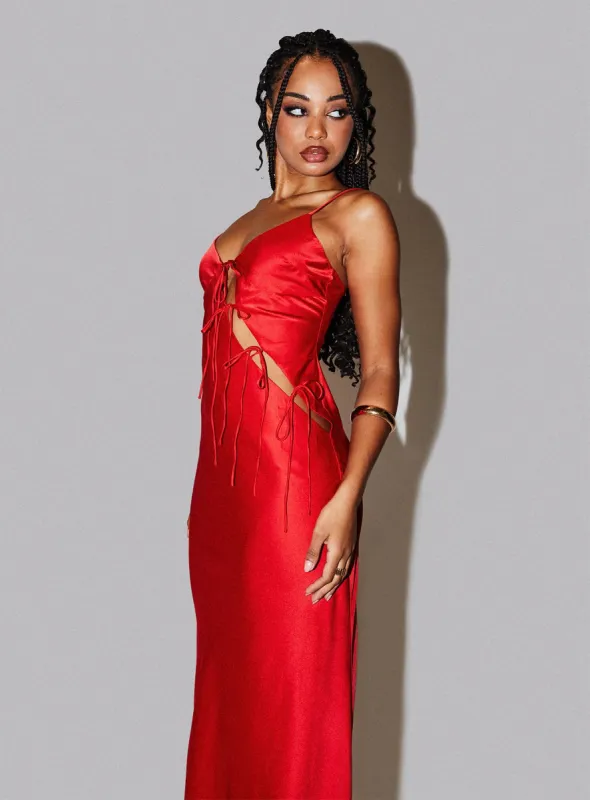 About A Girl Maxi Dress Red sold by Princess Polly