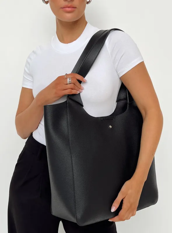 Peta & Jain Tayla Tote Bag Black sold by Princess Polly