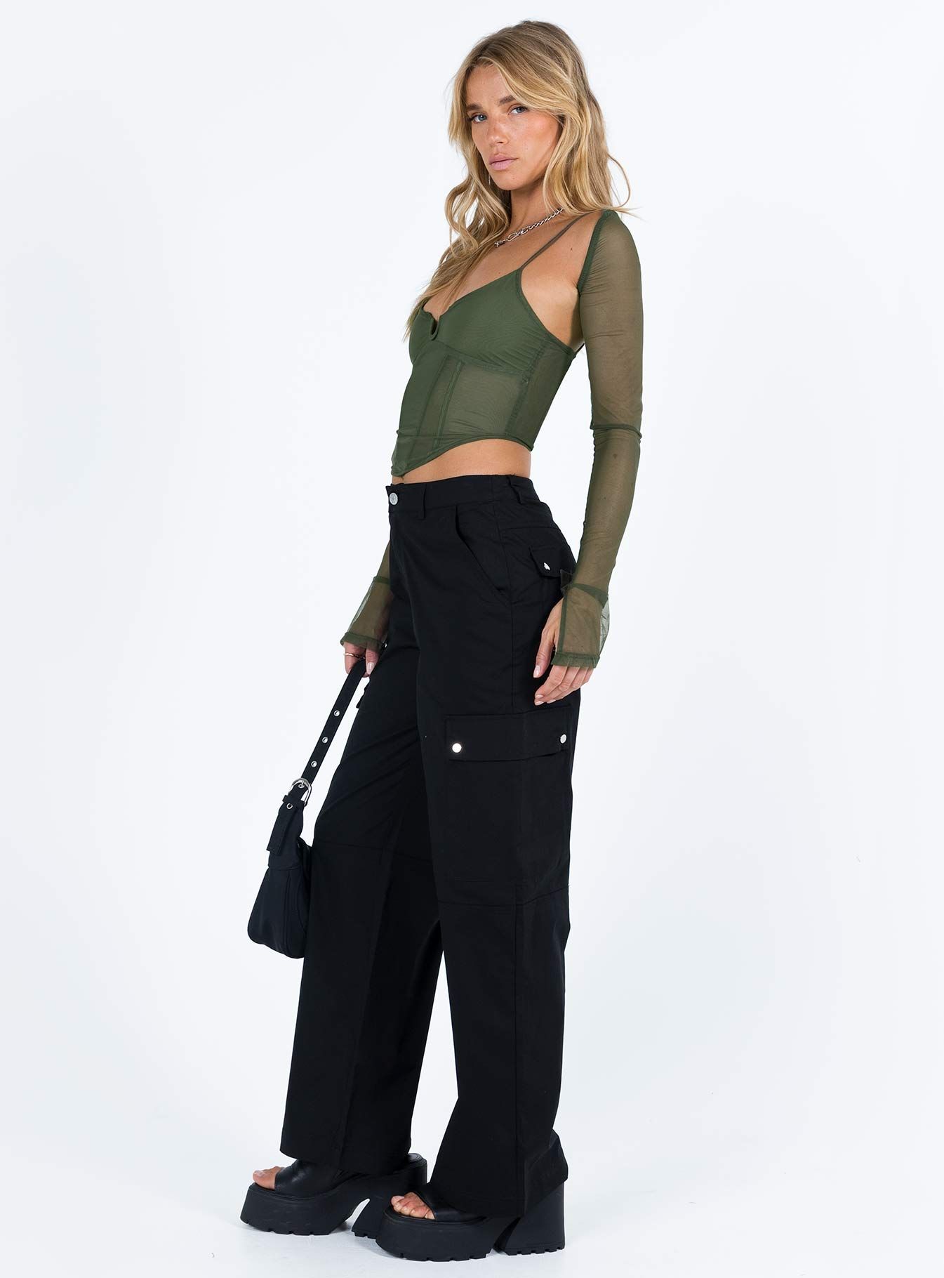 Toscan Cargo Pants Black sold by Princess Polly product image thumbnail 4