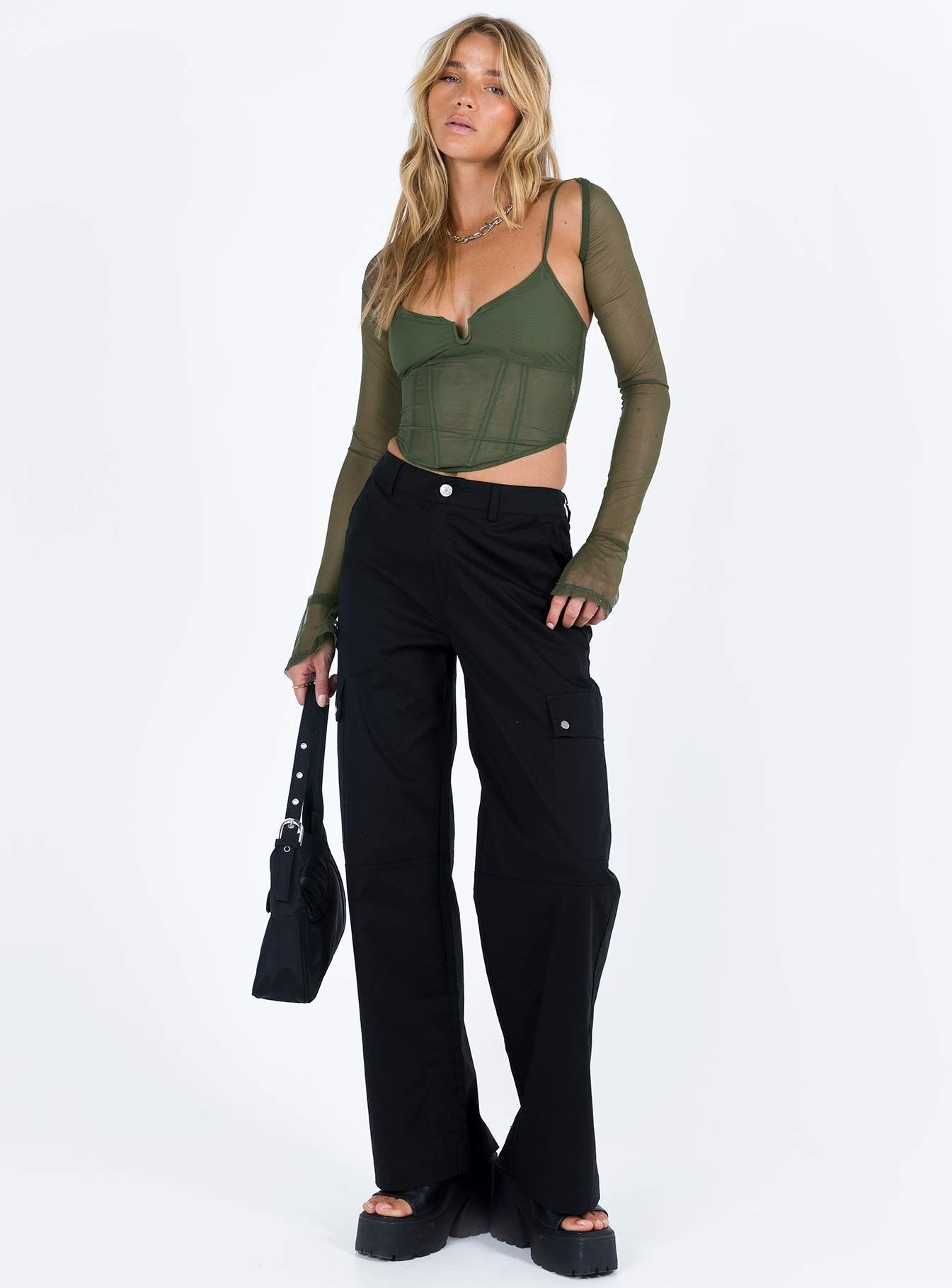 Toscan Cargo Pants Black sold by Princess Polly product image thumbnail 3