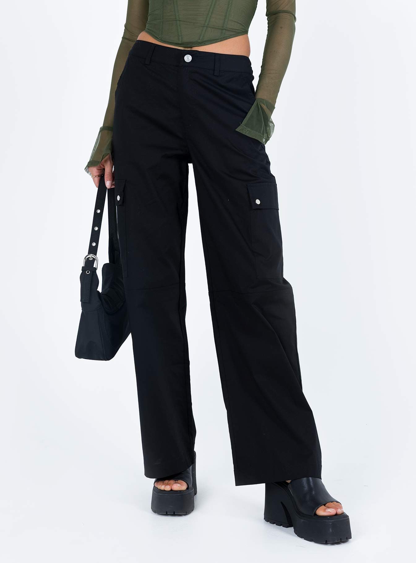 Toscan Cargo Pants Black sold by Princess Polly product image thumbnail 2