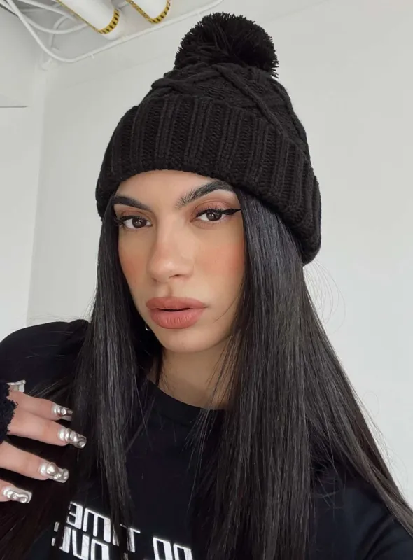 Mayla Beanie Black sold by Princess Polly