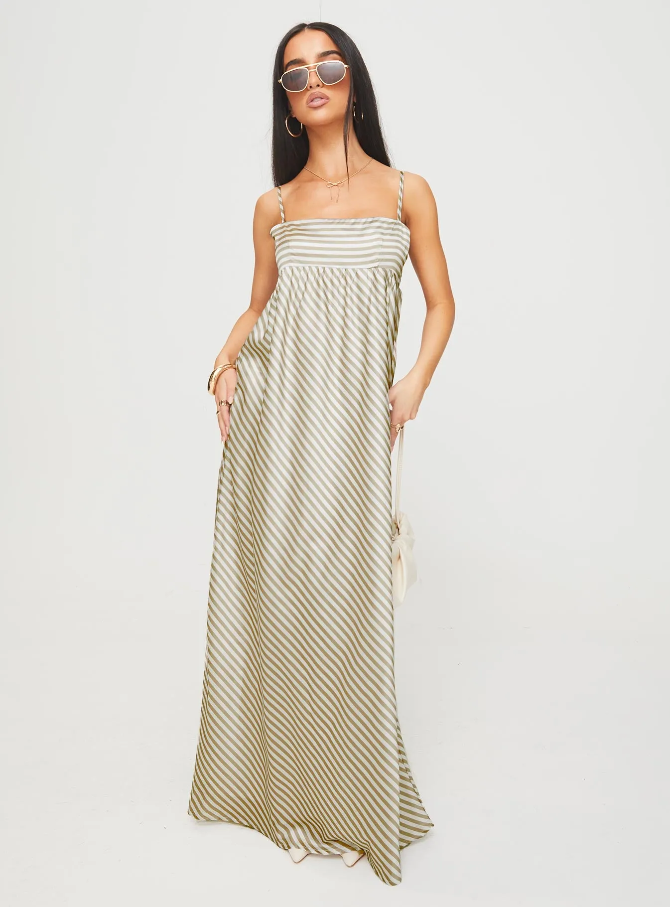 Pansotti Maxi Dress Beige / White Stripe sold by Princess Polly product image thumbnail 3