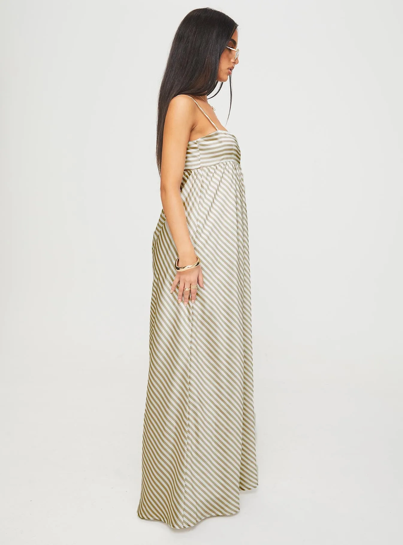 Pansotti Maxi Dress Beige / White Stripe sold by Princess Polly product image thumbnail 4