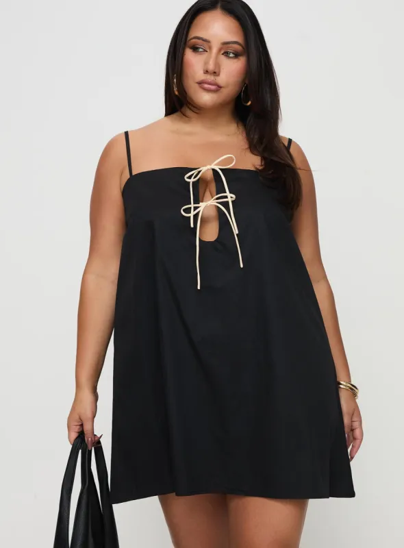 Belong Together Mini Dress Black Curve sold by Princess Polly