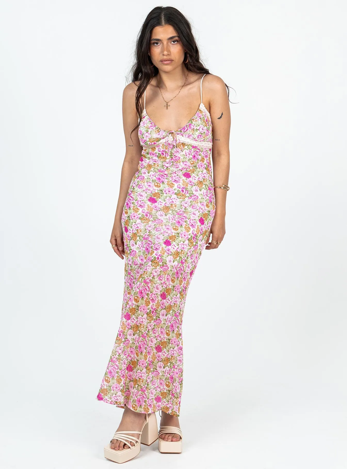 Emily Maxi Dress Pink Floral Petite sold by Princess Polly product image thumbnail 3