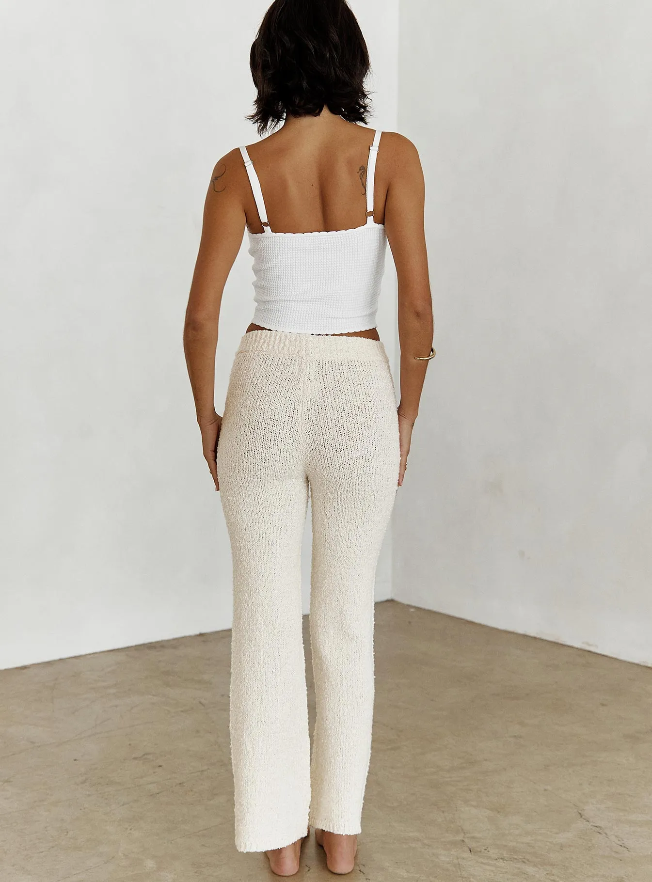 Night In Boucle Pants Cream sold by Princess Polly product image thumbnail 3