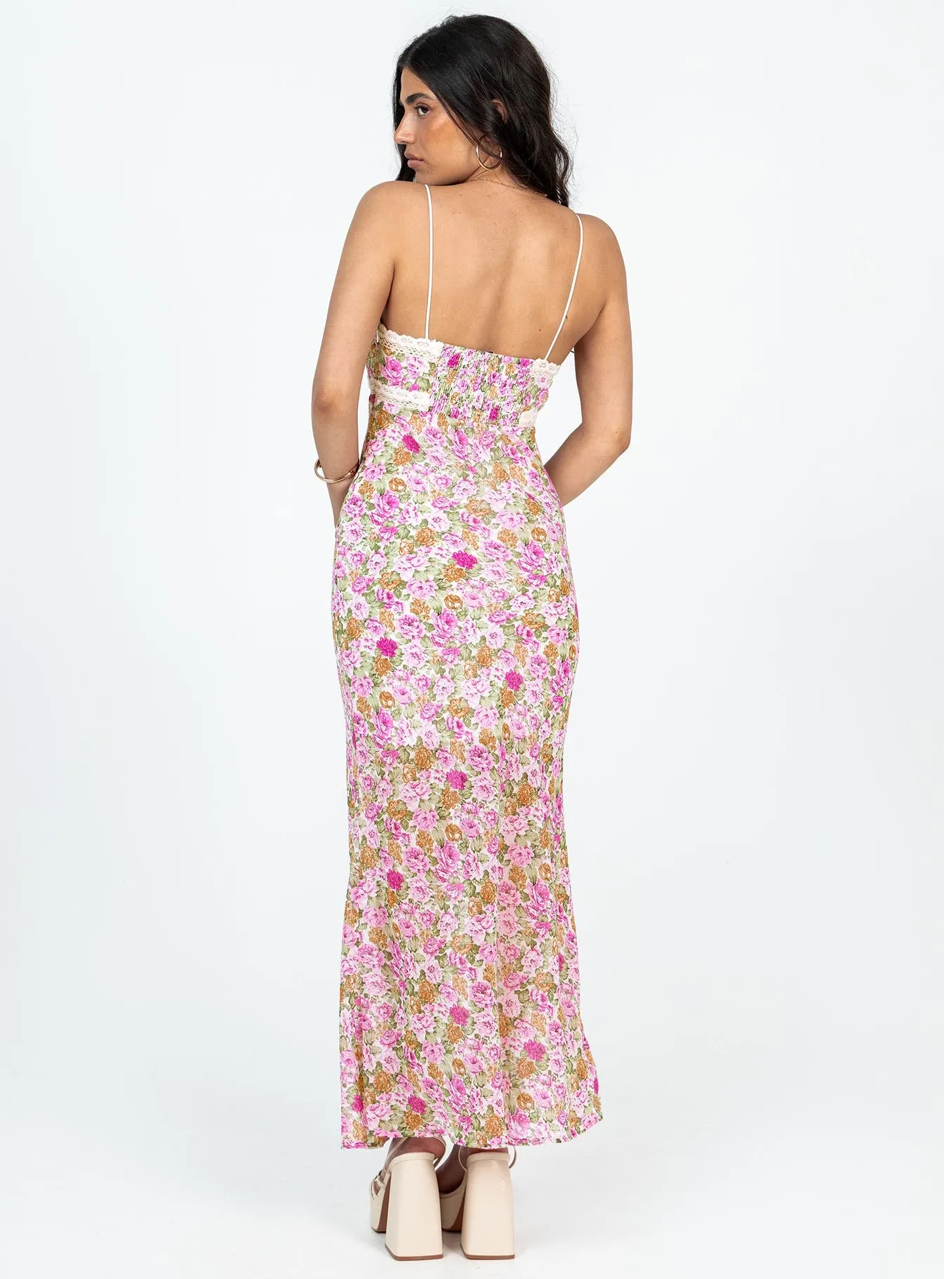 Emily Maxi Dress Pink Floral Petite sold by Princess Polly product image thumbnail 5
