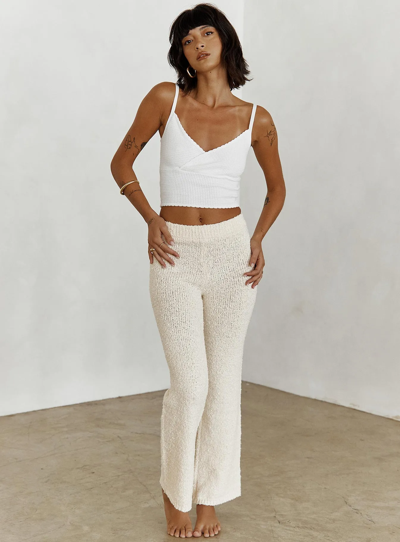 Night In Boucle Pants Cream sold by Princess Polly product image thumbnail 2