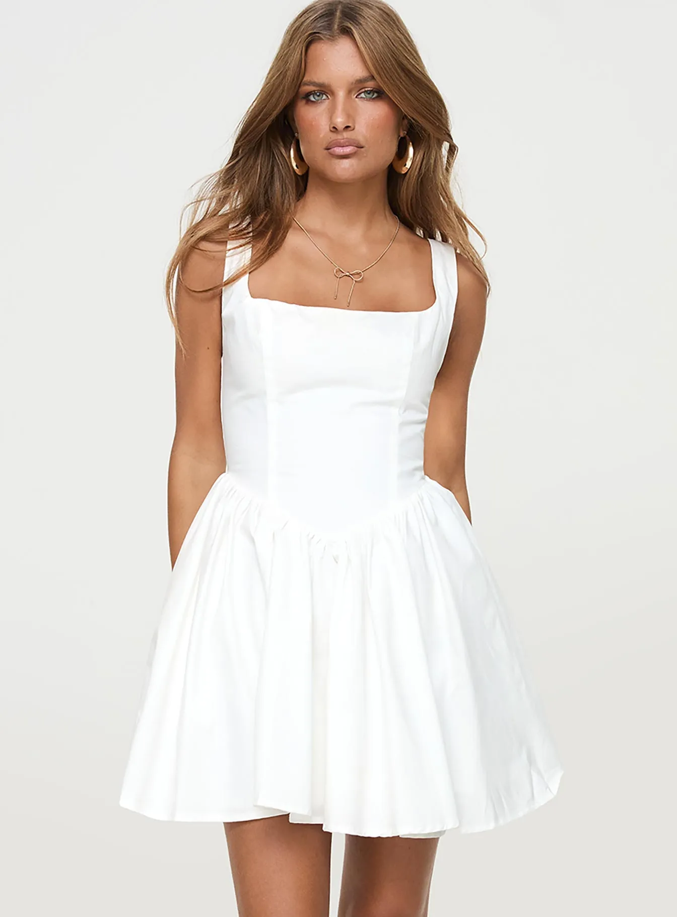 Straplie Mini Dress White sold by Princess Polly product image thumbnail 2