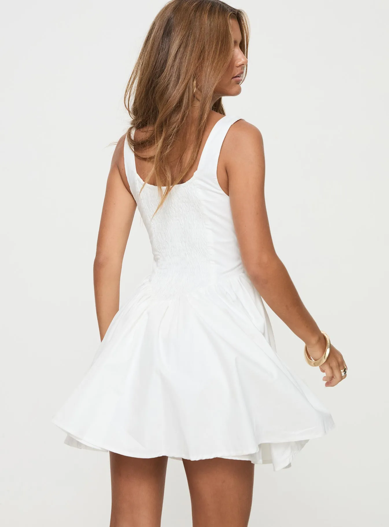Straplie Mini Dress White sold by Princess Polly product image thumbnail 5